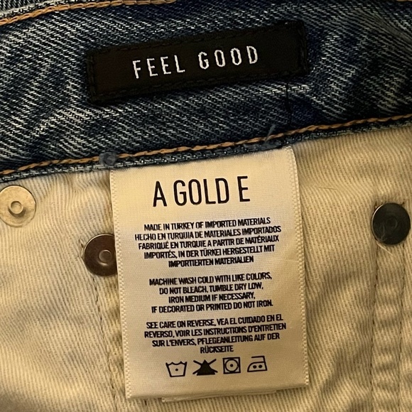 AGOLDE | Classic Jamie High-Rise Tapered Distressed Wash Denim Jeans | Size 25 - Picture 13 of 16